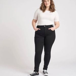 Universal Standard Womens Seine High Rise Skinny Jeans Size 16 Black